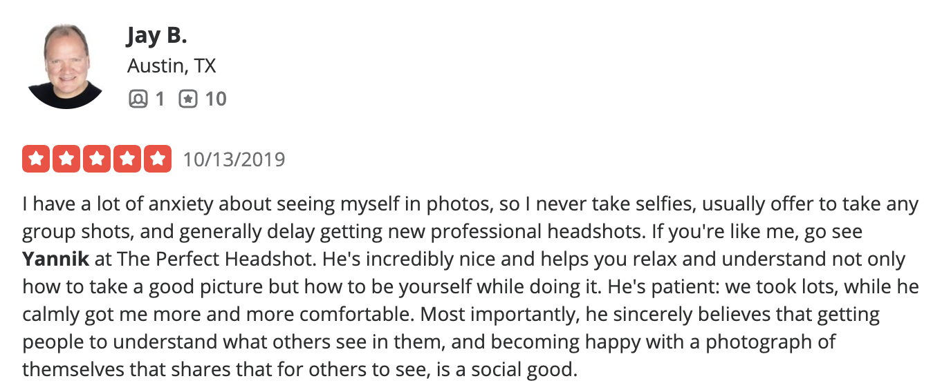 Five-star client review screenshot 4