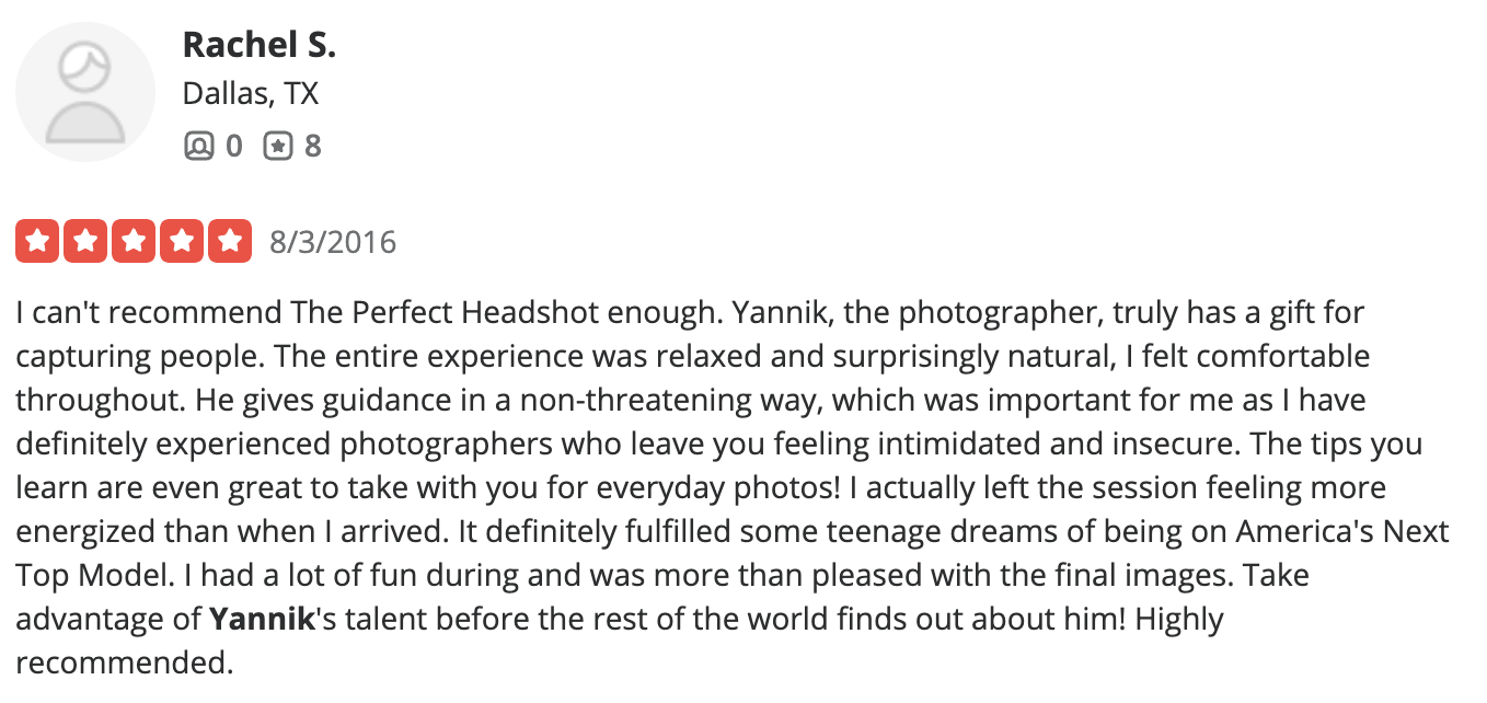 Five-star client review screenshot 8